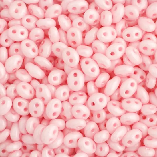 John Bead Twin 2-Hole Seed Beads, 100g Pink Dyed {1}