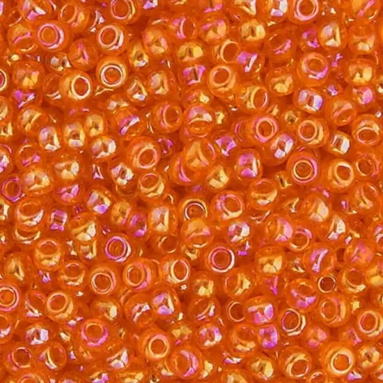 Miyuki 250g Transparent Round Seed Beads, 11/0 Lt Orange AB #253 {1}