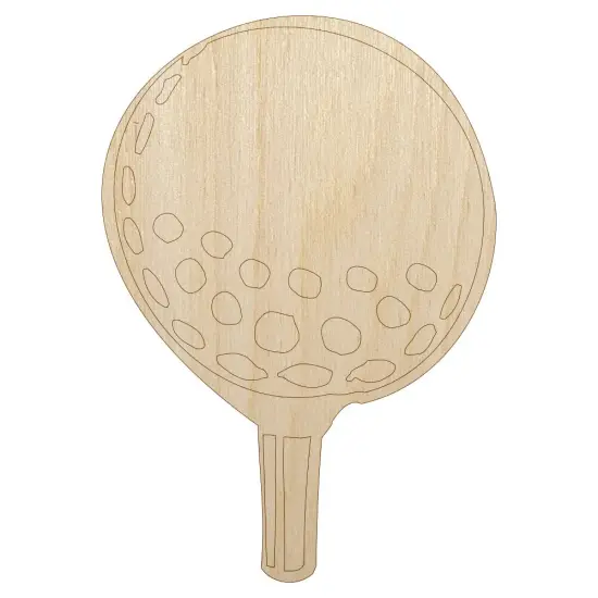 Golf Ball on Tee Unfinished Wood Shape Piece Cutout for DIY Craft Projects {2}