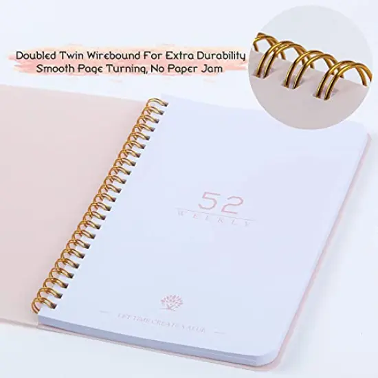 Undated Weekly Planner A5 To-Do List Notebook with Habit Tracker Spiral Binding 5.7 x 8.0 Inches {6}