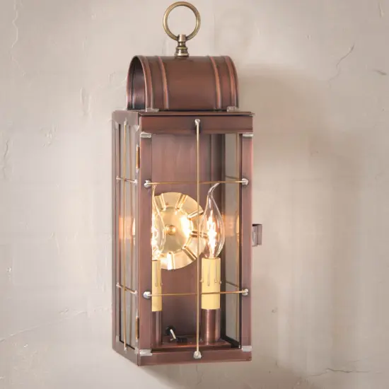 Irvin's Country Tinware Queen Arch Lantern in Antique Copper {3}