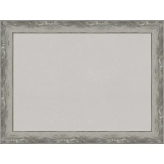 Waveline Silver Narrow Framed Corkboard, Grey Cork {1}