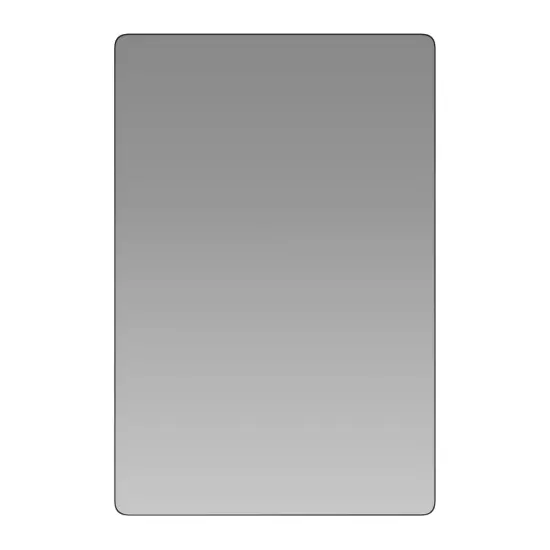 Merrick Lane Hanging Mirror Modern Metal Frame Bordered Wall Mount Mirror with Rounded Corners {1}