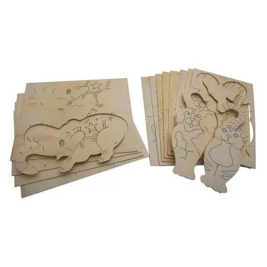 Unfinished Wood Animal Door Hangers (Pack of 24) {1}