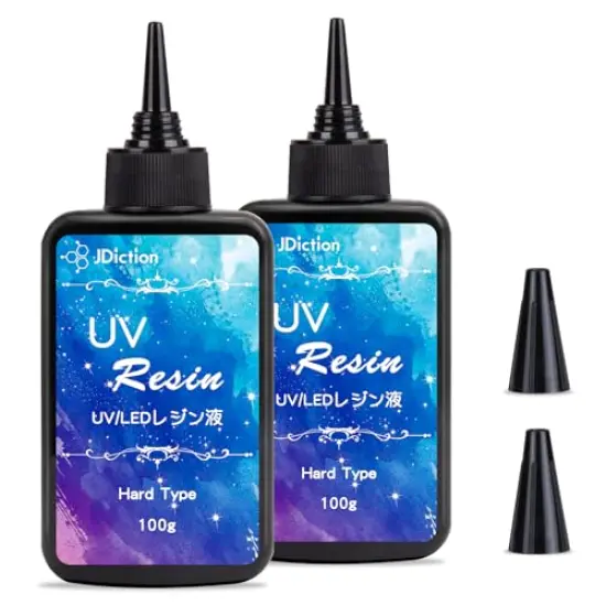 UV Resin, 2 PCS Upgrade Ultraviolet Epoxy Resin Crystal Clear Hard Glue Solar Cure Sunlight Activated Resin for Handmade Jewelry, DIY Craft Decoration, Casting and Coating(200g) {1}