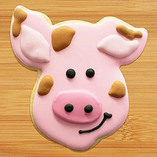Pig Face Cookie Cutter 4.25 in, CookieCutter.com, Tin Plated Steel, Handmade in the USA {2}