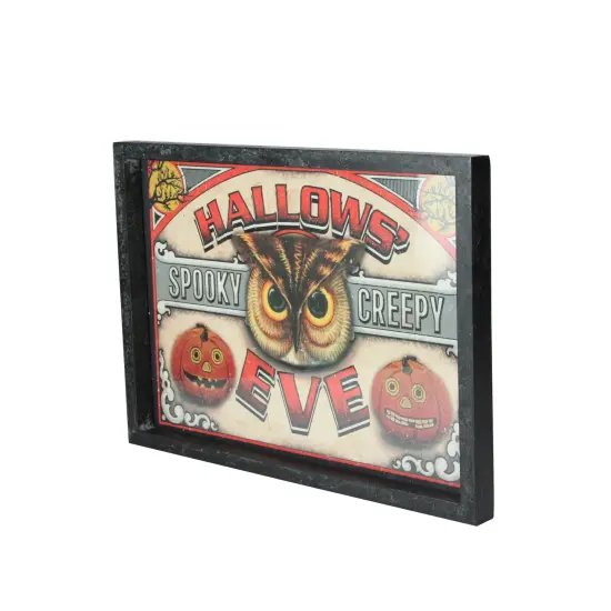 Raz Black and Red "HALLOWS' EVE" Framed Rectangular Wall Art 11" x 16" {3}