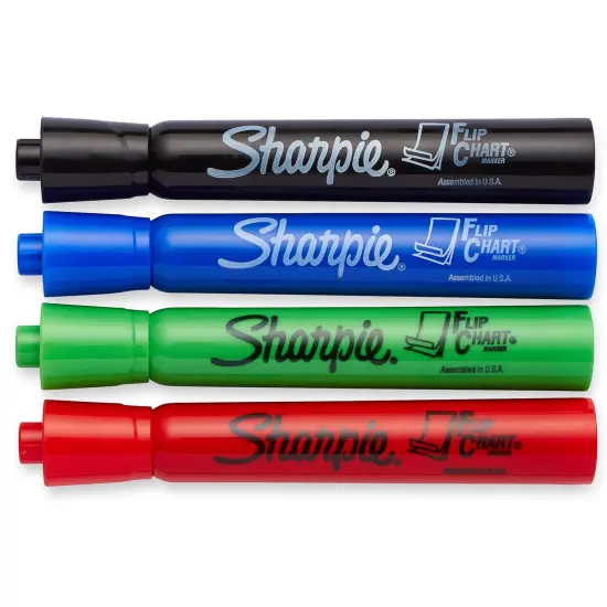 Flip Chart Markers, Assorted Colors, 4 Per Pack, 3 Packs {2}
