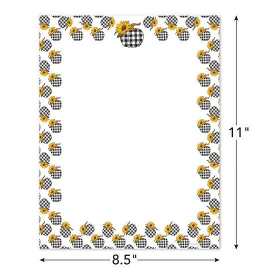 Great Papers! Sunny Plaid Pumpkin Letterhead, for Invitations, Announcements and Personal Messages, Printer Friendly 8.5" x 11", 50 Pack (2023033) {5}