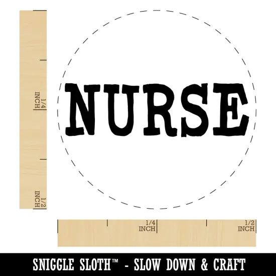 Nurse Fun Text Self-Inking Rubber Stamp for Stamping Crafting Planners Lime Green {1}