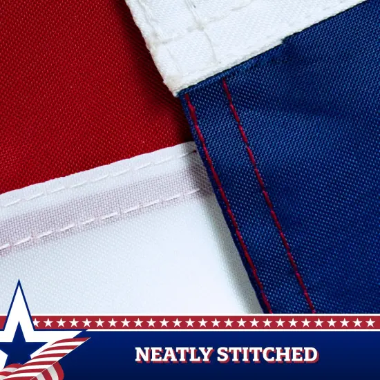 G128 American USA Pull Down Bunting Flag | 1.67x8 Ft | Embroidered Polyester {6}