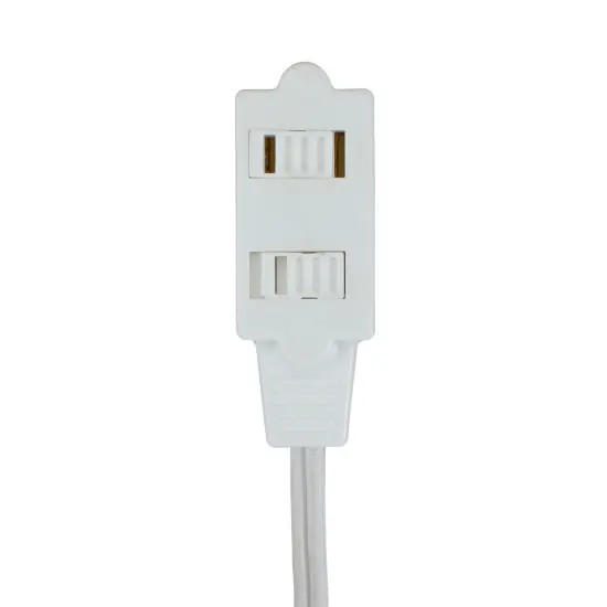 Northlight Indoor Power Extension Cord with 3-Outlets and Safety Locks - 9' - White Multicolor {3}