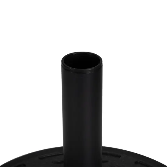 Northlight Black Flat Round Resin Base Stand for Patio Umbrella - 21lbs {5}