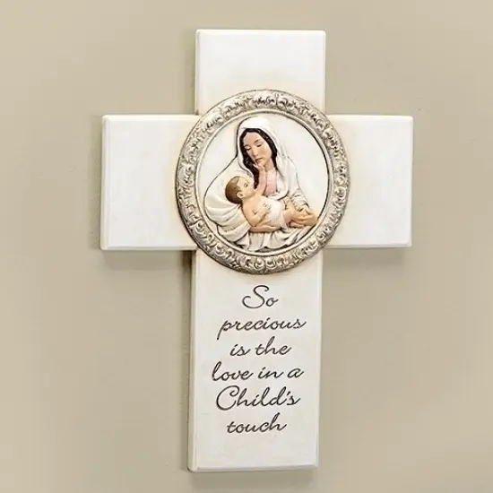 Roman Joseph's Studio Madonna and Child Wall Cross - 8" Brown {1}