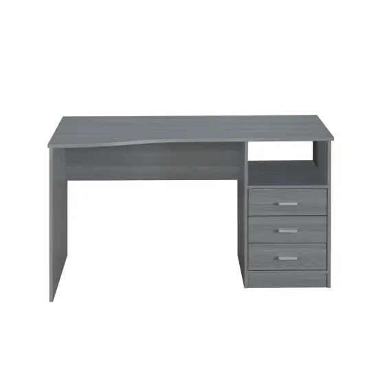 Techni Office Solutions 39" Gray Unique Techni Mobili Classic Computer Desk with Multiple Drawers {3}