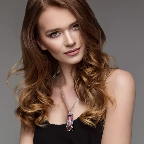 14 Pcs Vintage Crystal Pendant Necklaces for Women Girls Chakra Healing Carnelian Necklace Bohemian Retro Sunflower Necklace Sun and Moon Pendants {3}