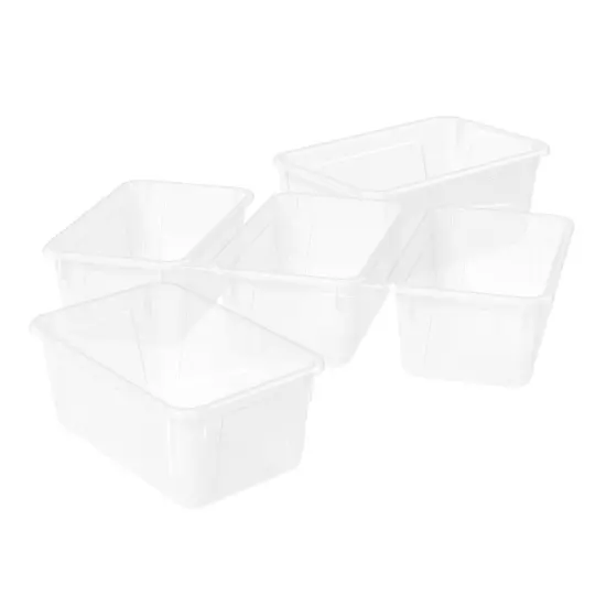 Small Cubby Bin, Translucent, 5-Pack {3}
