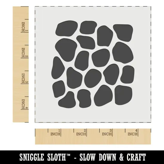 Stone Wall Pavement Pattern Wall Cookie DIY Craft Reusable Stencil {7}