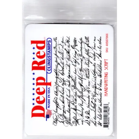 Deep Red Stamps Handwriting Script Rubber Cling Stamp4.1 x 2.2inches {2}