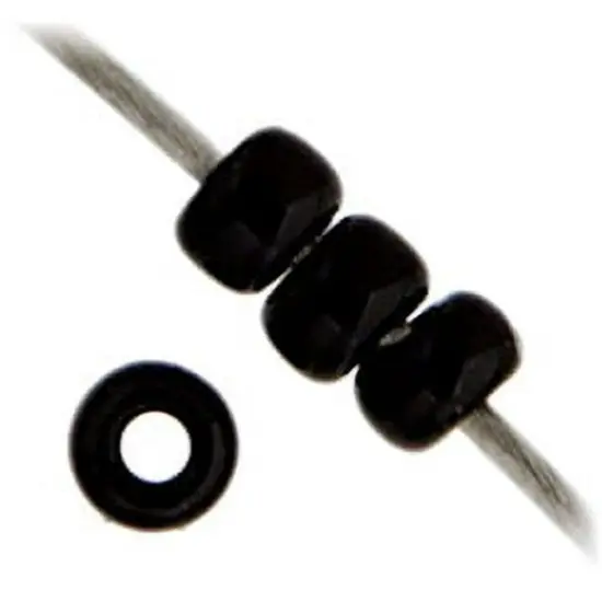 Miyuki 250g Opaque Round Rocailles Seed Beads, 11/0 Black #401 {2}