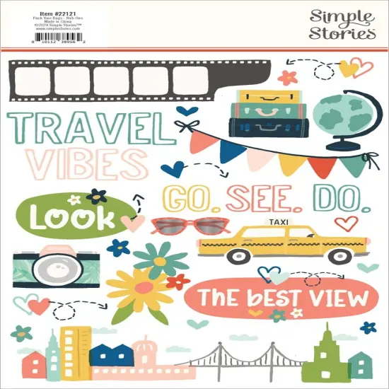 Pack Your Bags Rub-Ons 6"X8"-2/Pkg {3}