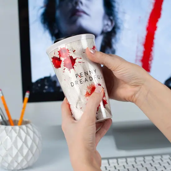 Penny Dreadful Mugs | Penny Dreadful White Ceramic Blood Strain Travel Mug {7}