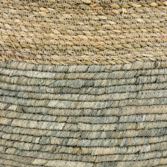 Northlight Set of 3 Round Tall Woven Seagrass Storage Baskets with Handles 16.25" Beige {7}