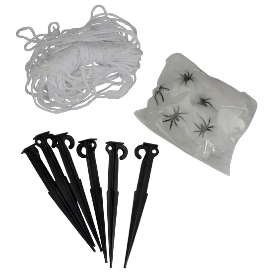 Northlight Giant Outdoor Spider Web Halloween Decoration - 9.8' - White {3}