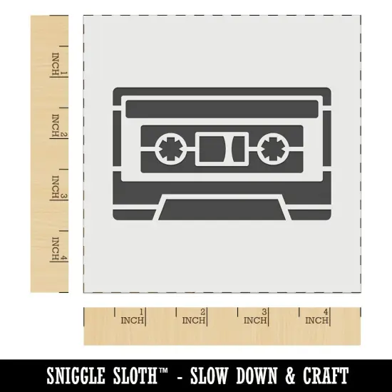 Classic Cassette Mix Tape Music Stereo Wall Cookie DIY Craft Reusable Stencil {6}