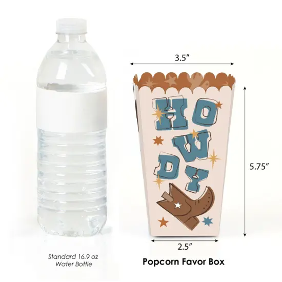 Big Dot of Happiness My First Rodeo - Little Cowboy 1st Birthday Party Favor Popcorn Treat Boxes - Set of 12 {3}