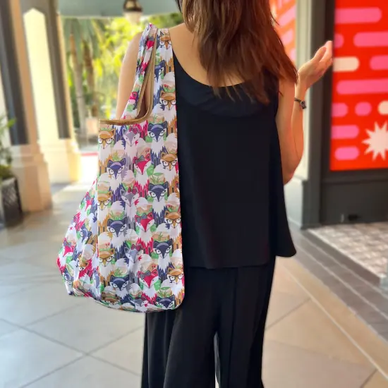 Wrapables JoliBag Collection Reusable Shopping Bag (Set of 2) Clever Foxes {6}