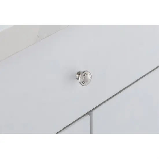 Minu 1.3" Diameter Brushed Nickel Mushroom Knob Multipack (Set of 10) {3}