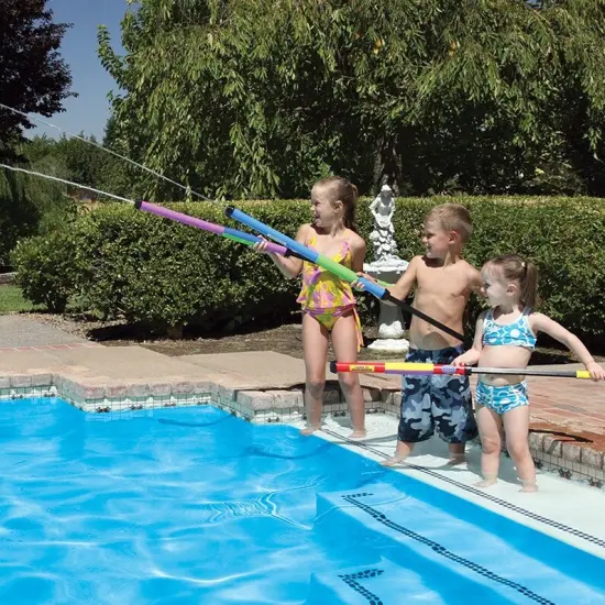 Swim Central 33" Blue and Yellow Aqua Fun Water Pop Power Water Launcher Swimming Pool Squirter Toy {3}