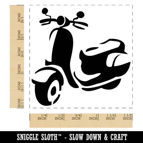 Moped Motor Scooter Motorcycle Vehicle Self-Inking Rubber Stamp Ink Stamper Black {1}