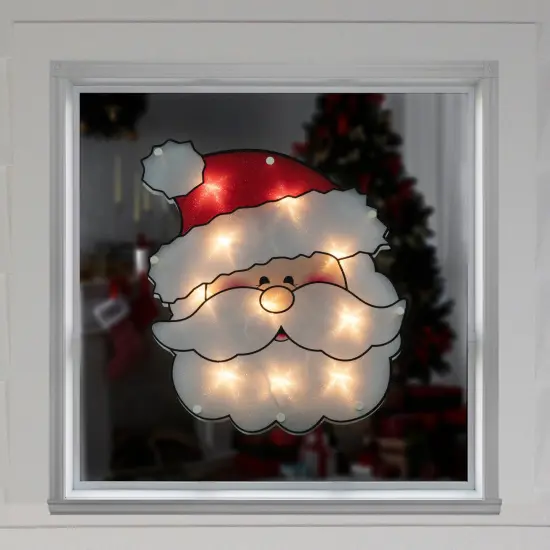 Northlight 12" Lighted Santa Claus Christmas Window Silhouette Red {3}