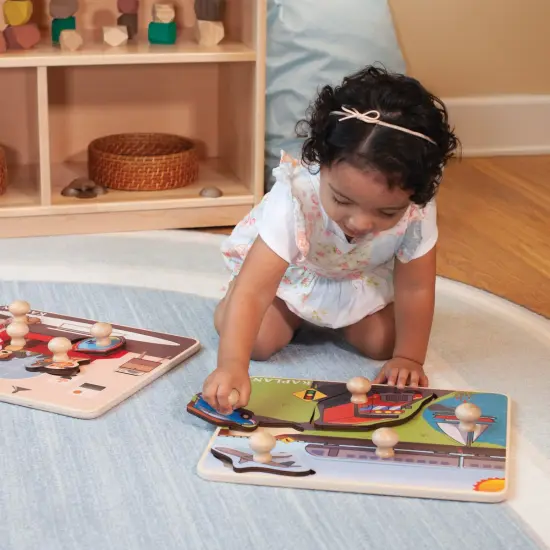 Kaplan Early Learning Company Kaplan Jumbo Knob Puzzles - Set of 7 {3}