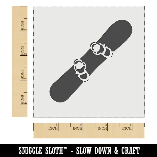 Snowboard with Boot Bindings Wall Cookie DIY Craft Reusable Stencil {6}