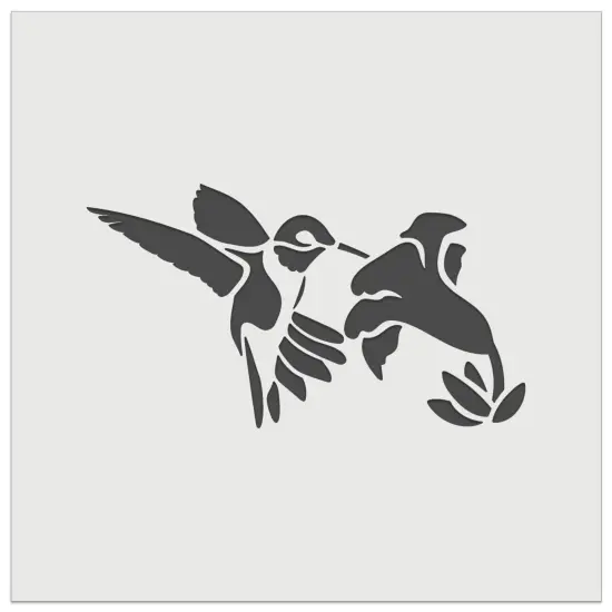 Hummingbird with Flower Wall Cookie DIY Craft Reusable Stencil {7}