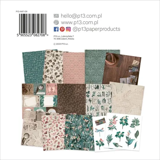P13 Double-Sided Paper Pad 6"X6" 24/Pkg-Naturalist {2}