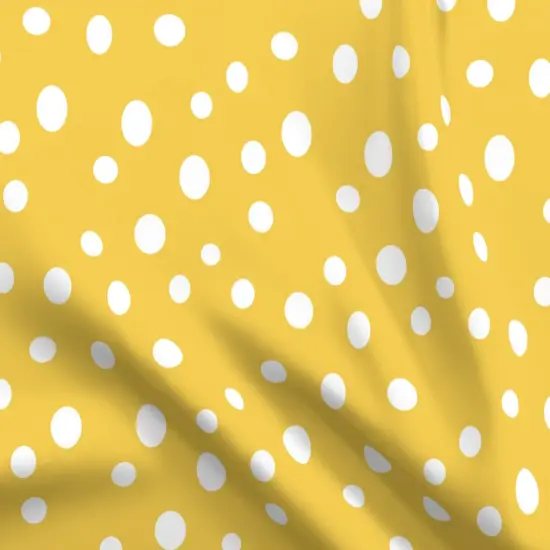Various Fabrics by the Yard or Fat Quarter Yellow Polka Dots Retro Modern Custom Printed Fabric by Spoonflower {5}
