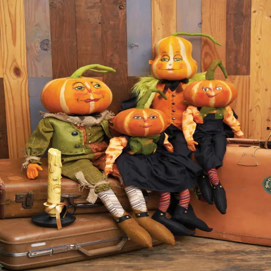 Gregorio Gourd Joe Spencer Gathered Traditions Soft Art Doll Fall Autumn Halloween Harvest Figure Figurine {3}