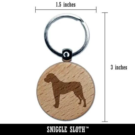 Boerboel Dog Solid Engraved Wood Round Keychain Tag Charm {2}