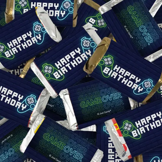 34 Pcs Video Game Kid's Birthday Candy Party Favors Hershey's Miniatures Chocolate - No Assembly Required {1}