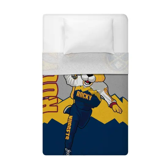 Sleep Squad Denver Nuggets Rocky Mascot 60&rdquo; x 80&rdquo; Raschel Plush Basketball Blanket {3}