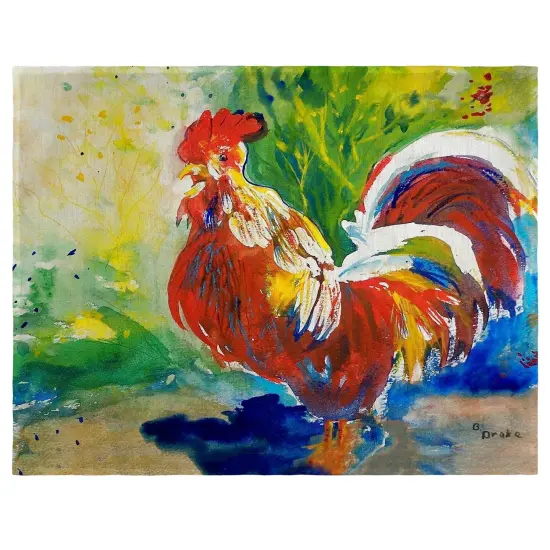 Betsy Drake Red Rooster Place Mat Set of 4 {1}