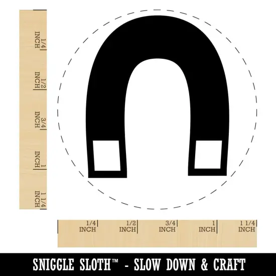 Horseshoe Magnet Rubber Stamp for Stamping Crafting Planners {1}