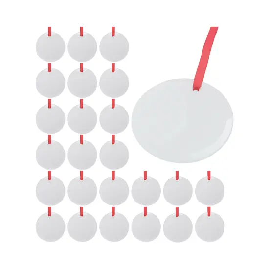 Craft Express 25 Pack 3 Inch Circle Glass Ornaments {1}