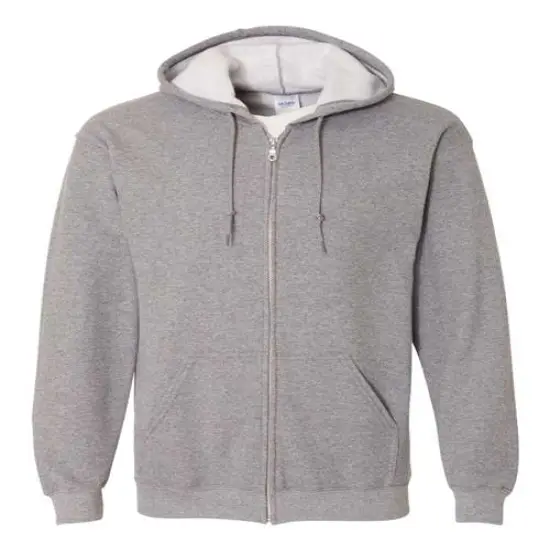 Gildan&reg; Heavy Blend Full-Zip Long Sleeve Hooded Sweatshirt Graphite heather {1}