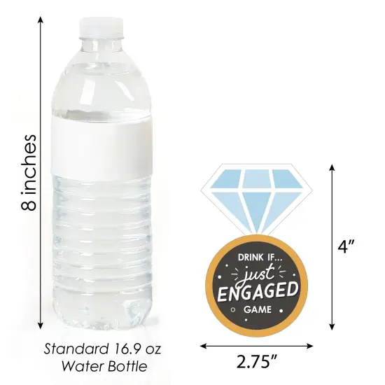 Big Dot of Happiness Drink If Game - Just Engaged - Black and White - Engagement Party Game - 24 Count {4}