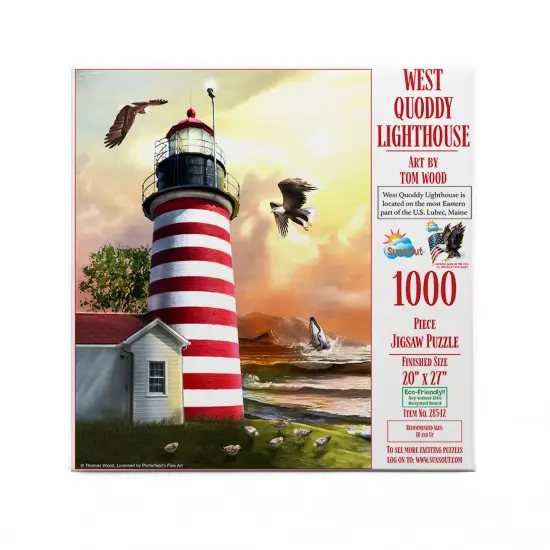 Sunsout West Quoddy Lighthouse 1000 pc Jigsaw Puzzle 28542 {4}